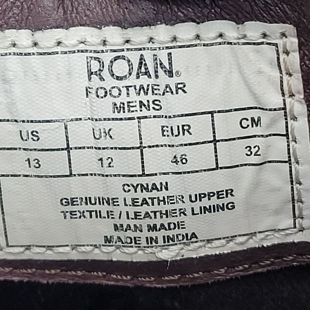 Roan Cynan Men's Brown Leather Chelsea Boots US Size 13 - Picture 8 of 8